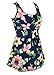 JURUAA Womens One Piece Swim Dress Plus Size Bathing Suit Dresses Short Skirt Swimsuit