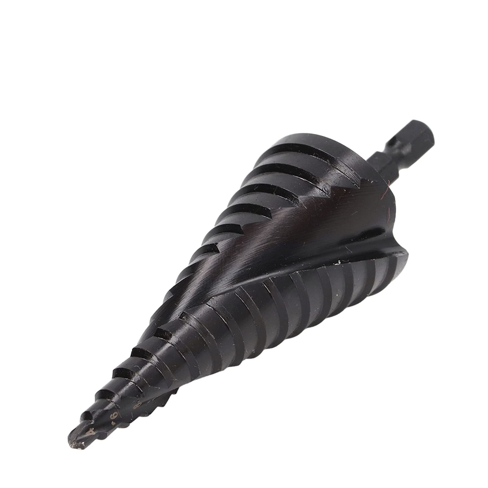Step Drill Bit, Spiral Groove Stepped Drill, Step Drill Bit HSS Spiral Groove Pagoda Hole Reamer Hex Shank Tool (15 Steps(4‑32mm))