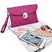 BMC Womens Peachy Tan Faux Crocodile Skin Textured PU Leather Envelope Flap Fashion Clutch Handbag