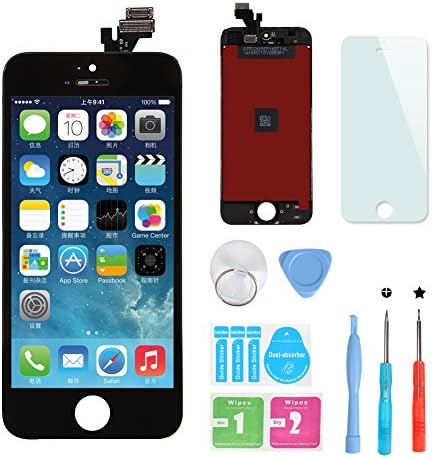 HXSZ Replacement LCD Display Touch Screen Digitizer Assembly for iPhone 5 (Black)