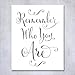 Remember Who You Are Silver Foil Decor Wall Art Print Inspirational Motivational Quote Metallic Small Poster 5 inches x 7 inches E42