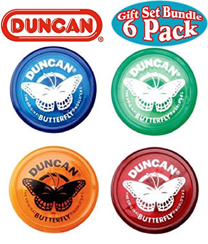 Duncan Yo-Yo Butterfly Gift Set Bundle - 6 Pack (Assorted Colors)