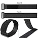 Ably 8inch/12inch/18inch/24 inch Cable Straps, Nylon Cable Ties, Hook and Loop Straps Reusable Fastening Cable Ties for Cable Management (25 Pack,Black)