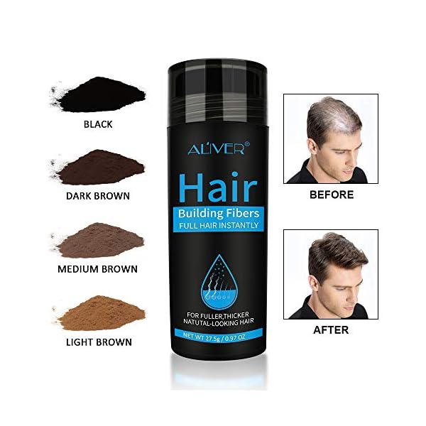Hair Building Fibers, Hair Powder Spray, Hair Loss Concealer Fiber,Hair Fibers for Men and Women (Dark brown)