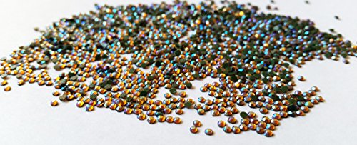 GoldenLiving168 Mermaid Crystal Blue Yellow AB Round 1000pcs Rhinestone 2mm (6ss) 3D Acrylic Nail Art Decoration Cellphone Case USA SELLER! FAST SHIPPING!