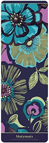 Matymats Yoga Mats Hot Printed Eco Mats Thick Non Slip Sports Gym Large Long Mats 6 mm Exercise Pilates Travel Mats with strap (Under 2lbs)