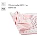 Non Stick Silicone Baking Mat 2 Pcs Set with Measurements, High Temperature Resistance Pastry Mat FDA Approved by Lasten