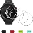 iDaPro Screen Protector for Garmin Approach S12 GPS Golf Watch + Silicone Anti-dust Plugs [4 Pack] Tempered Glass Anti-Scratch Bubble-Free Easy Installation