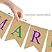 Rainlemon Jute Burlap Mardi Gras Banner March Party Mantel Fireplace Garland Decoration Supply