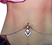 Women Sexy Rhinestone Piercing Bar Body Jewelry Boho Waist Chain Belt Belly Button Ring