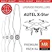 MAS Upgrade Propellers for Autel X-Star with Built-in Nut in White - x4 in Set