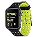Lwsengme Silicone Sport Replacement Strap with Adjustable Buckle and Quick Release for Apple iWatch Series 2/ Apple Watch Series 1/ Nike+, 42mm - Black/Fluorescent Yellow