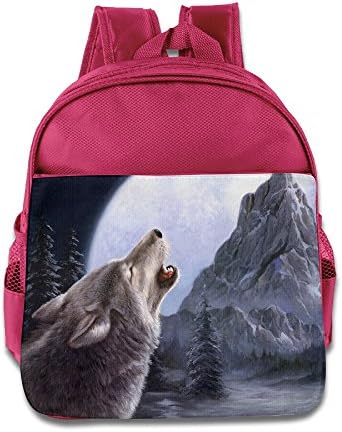 Moon Wolf Fenrir Backpack, School Bag For 1-6 Years Kid Pink