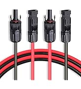 10 AWG Solar Extension Cable 50 Feet 10 Gauge (6mm²) Solar Panle Extension Cable with Female and ...