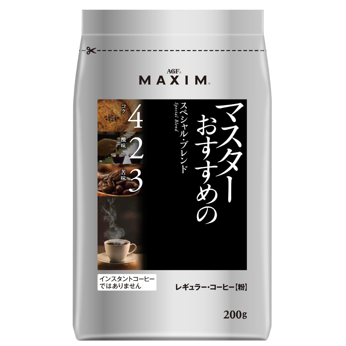 AGF マキシム レギュラー・コーヒー マスターおすすめのスペシャル・ブレンド 200g 【 コーヒー 粉 】商品画像