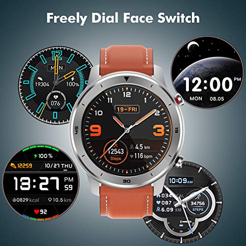 Smart Watch, Popglory Smartwatch HR, Touchscreen 1.3" Fitness Watch
