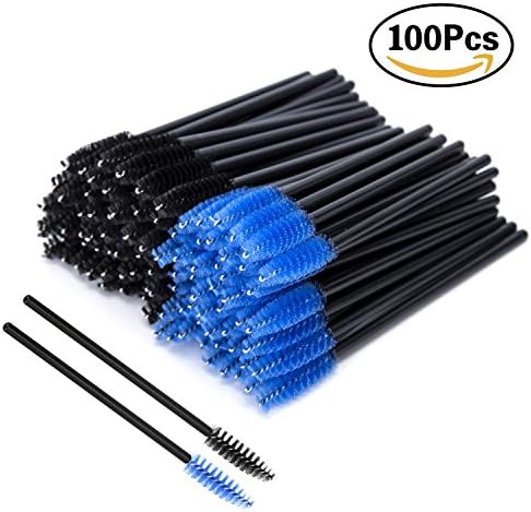 VAMIX 100 Pieces Disposable Eyelash Applicator Mascara Wands Brushes Makeup Brush Kits (100 Pieces)
