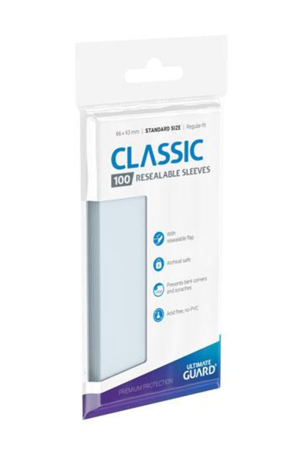 Ultimate Guard Classic Sleeves Resealable Standard Size Transparent (100)