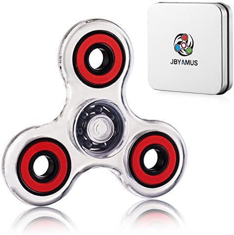 JBYAMUS Fidget Spinner Toy Ceramic Bearings Stress Reducer Perfect For ADD, ADHD, Anxiety, Hand Spinner EDC Focus Toy for Kids & Adults (C-red)