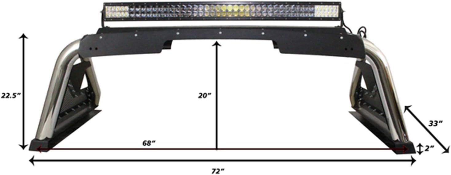 Other Car Truck Exterior Parts Auto Parts And Vehicles Black Horse 14 18 Silverado Sierra Roll Bar Tonneau Cover Base Bracket