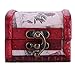 Ownsig Vintage Handmade Treasure Small Wooden Jewelry Box Ring Necklace Earrings Storage Organizer Case