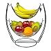 MyGift® Gunmetal Gray Metal Double Hammock Fruit Basket, 2-Tier Vegetables Produce Storage Rack Display Stand