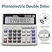 Calculator, Basic Desktop Calculator, Solar Battery Dual Power with 12-Digit Large LCD Display and Large Computer Keys Office Calculator by Ebristar (Battery Included)