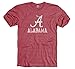 Alabama Crimson Tide Adult Logo Straight Tri-Blend Short Sleeve T-Shirt - Cardinal ,