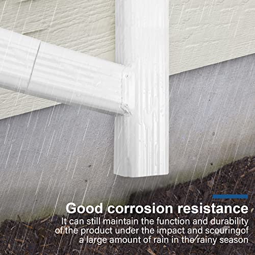 VYH Gutter Y Downspout For Connector 2x3 Standard Left High Gloss White