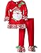 Kids Baby Girls Christmas Santa Claus Striped T-shirt Tops Flares Pants Outfits size 100/2-3Years (Santa Claus)