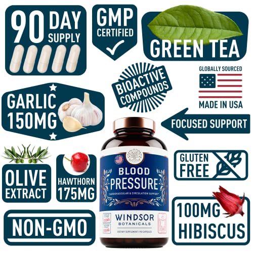 Blood Pressure Support Supplement with Green Tea, Hibiscus High