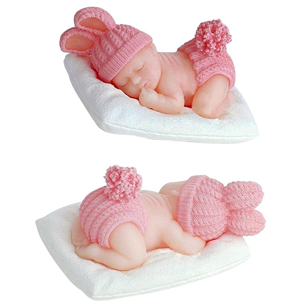 Baby Silicone Mold, Newborn Soap Mold for Fondant Cake Decorations Cake Topper Cupcake Topper DIY Silicone Mold for Candles