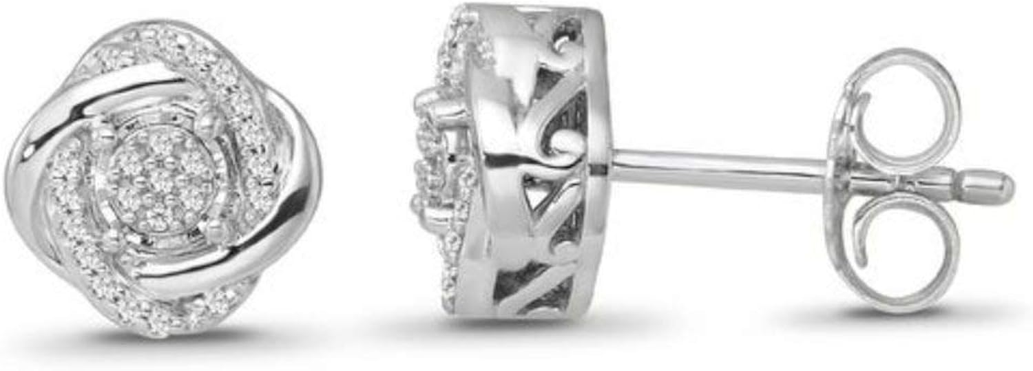 1 10 carat diamond earrings sterling silver