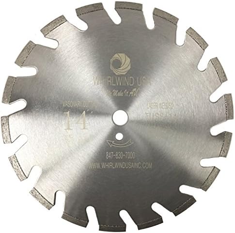 Whirlwind USA TUSS 14 inch U Slot Laser Welded Dry or Wet Power Saw Segmented Masonry Diamond Blades (Factory Direct Sale) (TUSS 14")