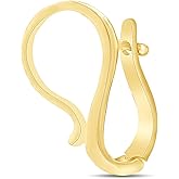 Interchangeable Pendant Hanger Slide Pearl Enhancer Fits 7mm in 14k Yellow Gold Plated 925 Sterling Silver