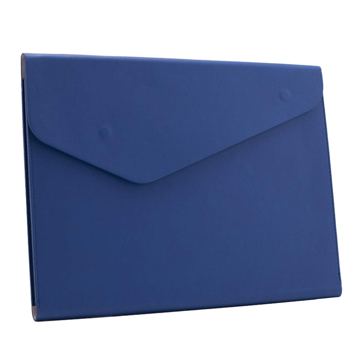 Photo 1 of Enyuwlcm PU Leather A4 File Folder Document Holder Waterproof Portfolio Envelope Folder Case with Invisible Magnetic Closure Blue