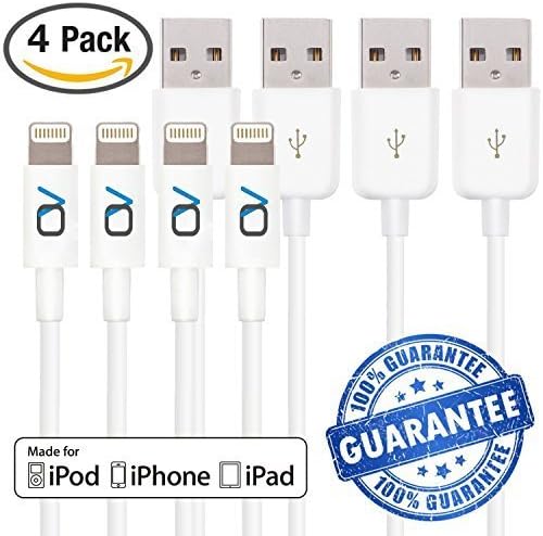 OnyxVolt [Apple MFi Certified] 10 Ft Lightning Cord Charging Connector Cable for iPhone 7, Fast Syncing Speeds to iPhone 7/6 (Compatible with iOS 10) (2 Pack)
