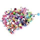 BodyJ4You Belly Ring Assorted Lot of 100 Assorted Navel Rings Steel 14 Gauge (100 Pieces)
