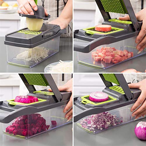 Karooch 7 in 1 Variety of Pattern Cutters Vegetable and Fruit Choppers - Sliced Chopped Diced Slices All Kinds of Cuts