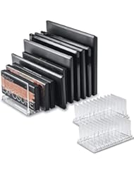 byAlegory (Set of 2) Acrylic Makeup Palette Organizers Removable Dividers | 10 Space Storage Fits All Eyeshadow Palette Sizes