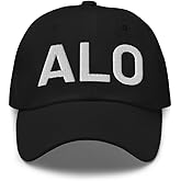 ALO Airport Hat (Embroidered Distressed Dad Cap) Flying to Waterloo Airport Gift