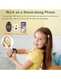 Reloj inteligente, Bluetooth Smartwatch pantalla táctil reloj de muñeca con cámara ranura para tarjeta IM, resistente al agua, teléfono inteligente, deporte, fitness, rastreador compatible con teléfonos Android negro