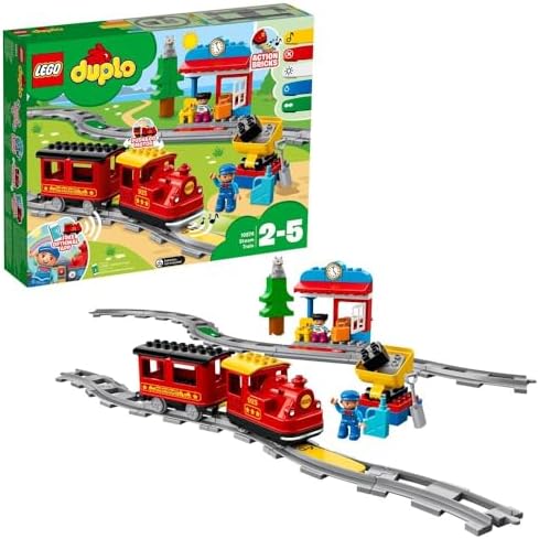 LEGO DUPLO Town Steam Train, Toys for Toddlers, Boys and Girls Age