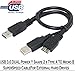 SaiTech IT 1 feet USB 3.0 Dual Power Y Shape Type A to Micro B high Speed Upto 5 Gbps Data Transfer Cable for External Hard Drives(35cm - 1Feet - 0.35M)