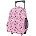Wildkin Kids Rolling Luggage for Boys and Girls, Carry on Luggage Size is Perfect for School and Overnight Travel, Measures 16 x 12 x 6 Inches, BPA-Free, Olive Kids (Horses in Pink)