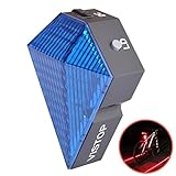 BESTSUN USB Rechargeable Bicycle Tail Lights Bike Cycling Safety Zone Tail Light 8 LED with 2 Red Safety Lines for Cycling Hiking