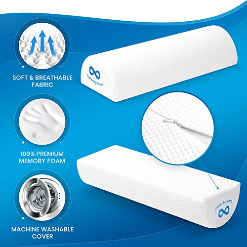 Everlasting Comfort Bolster Pillow for Legs and Back Pure Memory Foam