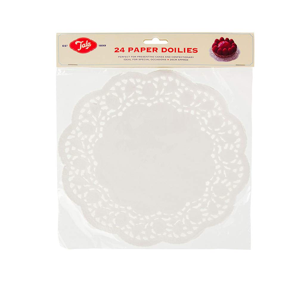 Tala 24 Paper Doilies, White | 26cm | Originals