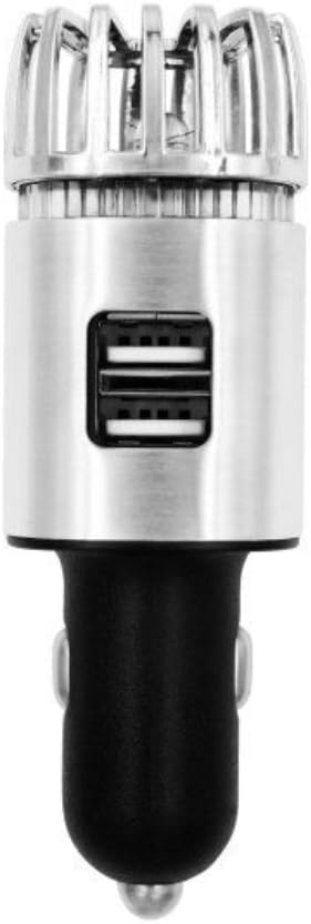 MODAR 2 in 1 Car Air Ionizer Purifier, Air Cleaner Freshener for Automobile,Removes Smoke, Bad Odors, Dust, Pollen, Bacteria & Allergens with 2 Dual USB ChargingPorts