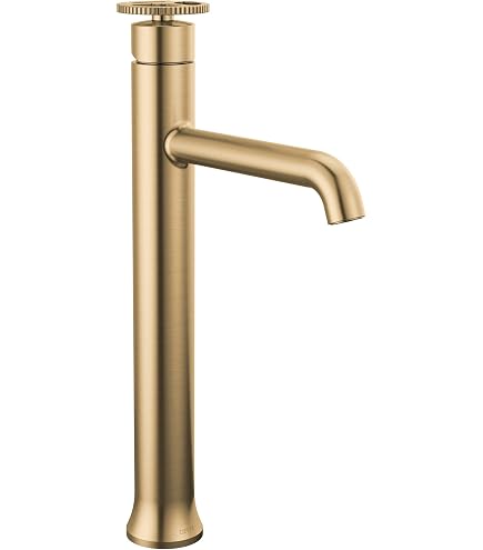 Delta Trinsic Vessel Sink Brushed Gold Bathroom Faucet 1 Hole